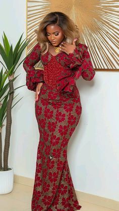 Nigerian Wedding Guest Outfit, Ankara Gowns For Wedding, Beaded Corset Dress, Nigerian Wedding Guest, Beaded Corset, Ankara Long Gown, Nigerian Dress, African Party Dresses, Nigerian Lace Styles Dress