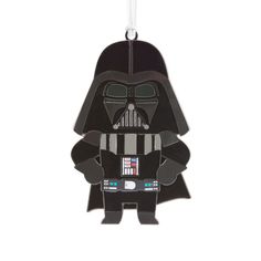 a darth vader ornament hanging from a string