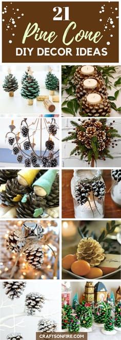 pine cone diy decor ideas are great for the holidays and christmas decorations, but they're easy to make