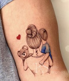 Mother Child Tattoo, Child Tattoo, Cute Sister Tattoos, Mother Tattoos For Children, Mum Tattoo, Name Tattoos For Moms