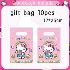 hello kitty birthday gift bag 10 pcs