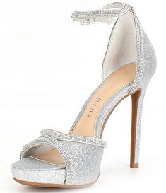 Gianni Bini Constanz Glitter Rhinestone Platform Dress Sandals | Dillard's Glitter Fitted Sandals For Prom, Fitted Glitter Sandals For Prom, Glitter Prom Sandals, Embellished Fitted Sandals For Prom, Glitter Fitted Open Toe Sandals, Fitted Glitter Open Toe Sandals, Fitted Open Toe Sandals With Rhinestones, Embellished Synthetic Sandals For Prom, Glamorous Synthetic Sandals With Glitter Accents