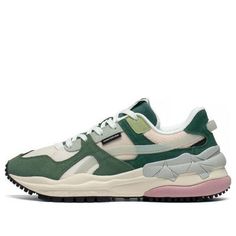 (WMNS) Li-Ning ChengFeng Sport Sneakers 'Beige Green Pink' AGCT172-4 Khaki Lace-up Sneakers For Spring, Khaki Low-top Spring Sneakers, Beige Breathable Low-top Sneakers, Beige Low-top Breathable Sneakers, Low-top Beige Breathable Sneakers, Fashion Performance, Sport Sneakers, Stylish Sneakers, Ducati