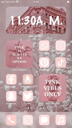 the pink theme on this phone is very pretty