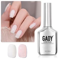 PRICES MAY VARY. Sheer gel polish: Apply several layers to build up the color from clear transparent to solid opaque. Package includes: 2 colors of 0.54 fl.oz (16ml) big volume bottle gel nail polish to enjoy the nail art from the comfort of your own home! Cure needed: Cure under UV LED nail lamp for 60s to a complete dry. 4 weeks long-lasting: Buff your nail bed before base coat to give your nail texture. Apply top coat after color gel for shiny finish. Toxics free: Lower odor compared to tradi Diy Manicure At Home, Pink Gel Nail Polish, Milky Pink, Christmas Nail Stickers, Long Press On Nails, Pink Gel Nails, Nail Polish Organizer, Pink Gel, Glitter Gel Nails