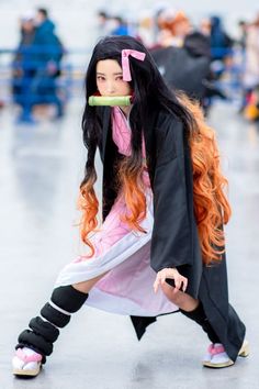 Nezuko Cosplay, Estilo Harajuku, Girl Cosplay, Snk Cosplay, Cosplay Kawaii, Hair Anime, Kawaii Cosplay, Anime Cosplay Costumes, Cosplay Characters