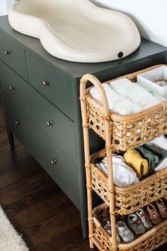 Sage Green Nursery Dresser Green Nursery Dresser, Boy Room Inspiration, Nursery Dresser Diy, Sage Green Dresser, Sage Green Furniture, Green Baby Nursery, Sage Green Nursery, Green Nursery Boy, Nursery Details