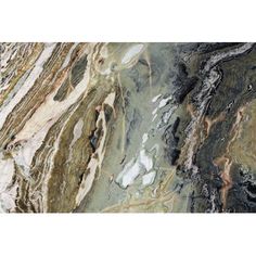 an aerial view of the surface of a marbled stone wall with different colors and textures