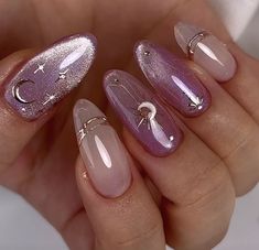 Pink Chrome Nails, Wedding Nails Glitter, Purple Nail Designs, Eye Nails, Nails Polish, Cat Eye Nails, Minimalist Nails, Funky Nails, Chic Nails