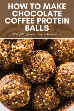 How to Make Chocolate Coffee Protein Balls Coffee Protein Recipes, Optavia Protein Balls, Protein Bites With Protein Powder, Coffee Protein Balls Energy Bites, Espresso Protein Balls, Protein Rich Desserts, Low Calorie High Protein Energy Balls, Chocolate Protein Powder Balls, Protein Balls Healthy Protein Powder