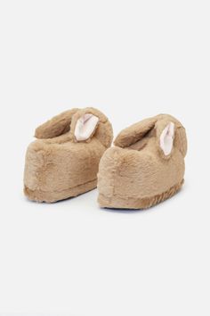 Bunny Slippers- A pair of fun novelty slippers- Sweet bunny design- Fluffy and soft- Natural tan colour with cute pink floppy ears - Available in one size Product Code: PWFY125 Novelty Slippers, Bunny Slippers, Bunny Design, Picnic Dress, Baby Outerwear, Floppy Ears, Bunny Designs, Baby Swimming, Natural Tan