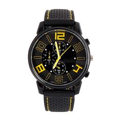 Men's Watches-Men Quartz Analog Watch Silicone Strap Band Round Dial Sport Wristwatch Model Number:4001040539547 Black Chronograph Watch With Stopwatch For Business, Black Digital Watch With Round Dial For Business, Black Digital Watch For Business With Round Dial, Black Digital Watch For Business, Casual Black Chronograph Watch With Analog Display, Black Casual Analog Chronograph Watch, Casual Black Analog Chronograph Watch, Black Casual Business Watch, Casual Black Watches With Subdials