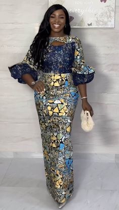 Ankara Party Styles, African Wedding Dress Ankara, African Evening Dresses, African Mermaid, African Party Dresses, Long African Dresses, African Print Dress Ankara, Lace Gown Styles, African Dresses Modern