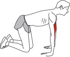 a man is doing push ups on his knees