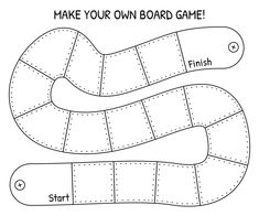 a printable game for kids to make their own board game with the words finish and start