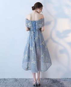 Light Blue Knee-length Dress For Banquet, Blue Summer Evening Dress For Banquet, Blue A-line Dress For Prom, Knee-length Blue Evening Dress For Prom, Blue Knee-length Evening Dress For Prom, Blue A-line Evening Dress For Spring, Light Blue Knee-length Prom Dress, Light Blue A-line Bridesmaid Dress, Blue Spring Banquet Dress