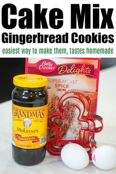 Cake Mix Gingerbread Cookies, Decorate Gingerbread Men, Vintage Christmas Cookies, Classic Christmas Cookies, Gingerbread Cookies Recipe, Gingerbread Recipes, Easy Gingerbread Cookies, Cake Box Cookies, Boxed Cake Mixes Recipes