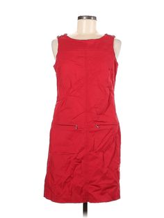 White House Black Market Casual Dress Size: 6 Red Dresses - used. No Fabric Content, Sheath, Crew Neck, Knee Length, Sleeveless | White House Black Market Casual Dress - Sheath: Red Dresses - Used - Size 6 Red Casual Dress, Red Dresses, White House Black, White House Black Market, Casual Dresses For Women, House Black, Black House, White House, Red Dress