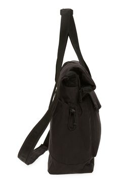 Durable cotton-blend ripstop offers lasting appeal for this spacious tote with convenient exterior pockets and a secure roll-top closure. Lined 75% cotton, 25% nylon Imported Carhartt Work In Progress, Roll Top, Work In Progress, Canvas Tote, Cotton Blend, Nordstrom, Exterior, Canvas, Black