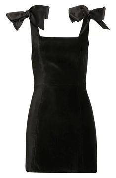 Alice + Olivia - Maryann Velvet & Satin Tie Shoulder Dress Winter Ball Dresses, Tie Shoulder Dress, Stretch Velvet, Dress 16, Unique Dresses, Ball Dresses, Nordstrom Dresses, Alice Olivia, Skirt Top