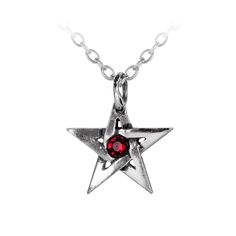 Make a bold statement with our gothic crystal pentagram pendant. crafted from premium quality pewter, this unisex nu goth jewelry is perfect for adding a touch of mystery to your style. shop now! Red Crystal Necklace, Pentagram Necklace, Alchemy Gothic, Pentagram Pendant, Pewter Jewelry, Goth Jewelry, Gothic Necklace, Buy Crystals, Red Crystals