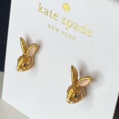 Kate Spade 12 K Gold Plated Desert Muse Bunny Rabbit Enamel Stud Earrings Nwt Enamel Stud Earrings, Kate Spade Earrings, Spade Jewelry, Kate Spade Jewelry, Bunny Rabbit, Muse, Kate Spade, Gold Plate, Jewelry Earrings