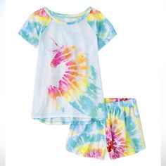 Brand New With Tags The Children’s Place Size L (10/12) Super Cute And Soft Unicorn Tie Dye Shorts Pajama Set Top Has Unicorn On Front Of T-Shirt And Tie Dye In Back Shorts Are Tie Dye All Over *Check Out My Closet For More Adorable Outfits *Bundle To Save *Get 10% Off When You Bundle 3 Listings Playful Unicorn Print Sleepwear For Sleepover, Playful Unicorn Print Sleepwear, Unicorn Print Cotton Sleepwear For Loungewear, Cute Unicorn Print Sleepwear For Loungewear, Fun Multicolor Sleepwear For Playwear, Cute Multicolor Pajama Shorts For Bedtime, Playful Multicolor Pajama Shorts For Sleepover, Unicorn Pajamas, Shorts Pajama Set