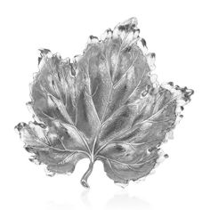 a metal leaf is shown on a white background