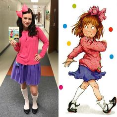 Junie B Jones Costume, Girl Book Characters, Childrens Book Character Costumes, Story Book Costumes, Kids Book Character Costumes, Storybook Character Costumes, Junie B Jones