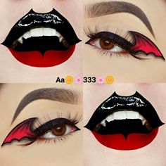 Pop Art Makeup Tutorial, Dark Fairy Makeup, Disney Eye Makeup, Spooky Makeup, Holloween Makeup, Monster Makeup, Lip Art Makeup, Halloween Makeup Diy, Makeup Drawing