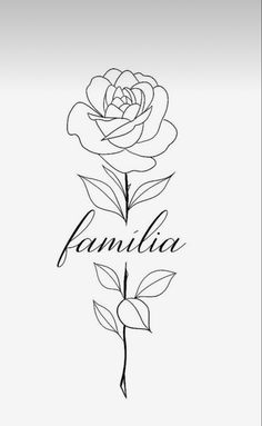 Family Rose Tattoo Design, Rose Family Tattoo Design, Rose Family Tattoo, Rose Outline Tattoo, فن الرسم بالمسامير, Flower Tattoo Stencils, Rose Tattoo Stencil, Rose And Butterfly Tattoo, Arm Tattoos Drawing