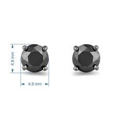 Brand: Jewelili Features: 10K White Gold With 1.0Cttw Treated Black Diamonds Stud Earrings L:4.75 mm, W:4.75 mm, H:3.8 MM The perfect gift for valentines day, promise, graduation, anniversary, wedding. Item is shipped in a beautiful gift box Return on any order within 30 days Details: 10K White Gold With 1.0Cttw Treated Black Diamonds Stud Earrings Item Condition: New Binding: Jewelry Classic Black Diamond Earrings For Anniversary, Formal Black Diamond Earrings With Prong Setting, Black Round Diamond Earrings For Anniversary, Black Diamond Cut Earrings For Formal Occasions, Formal Black Diamond Cut Earrings, Black Diamond Round Earrings For Gifts, Black Round Diamond Earrings, Black Diamond Cut Round Earrings, Black Round Brilliant Cut Earrings