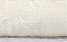 a young man is standing in front of a brick wall with his skateboard on the ground