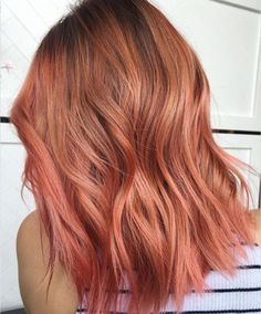 Peach Brown Hair, Strawberry Blonde Hair, Hair Color And Cut, Hair Envy