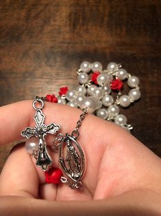 Handmade Rosary Catholic Prayer With Rose Beads Holy - Etsy Handmade Rosary, Rose Beads, Holy Rosary, Rosary Catholic, Eye Pins, Blessed Virgin Mary, Blessed Virgin, Virgin Mary, Rosary