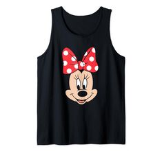 PRICES MAY VARY. Official Disney Merchandise Disney Minnie Mouse T-Shirts for Women, Men, Boys, and Girls Lightweight, Classic fit, Double-needle sleeve and bottom hem Big Face, Disney Merchandise, Men Boys, Cami Tanks, Minnie Mouse, Women Men, Polka Dot, Top Styles, Fashion Branding