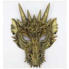 This Unique Piece Is A Wonderful Addition To Your Wardrobe And Your Style; Sure To Get Lots Of Compliments! Great For Halloween Costume Or Anytime! Gsun4t50n00me4r Chinese Dragon Mask, Gold Chinese Dragon, Catwoman Halloween Costume, Party Animal Costume, Dragon Cosplay, Bible Timeline, Face Shield Masks, Dragon Mask, Cat Face Mask