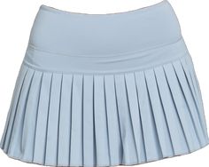 Gold Hinge Skirt, Pleated Tennis Skirt, Tennis Skirts, Spandex Shorts, Athletic Top, Yoga Tops, Tennis Skirt, Pale Blue, Bra Tops