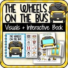 the wheels on the bus visual and interactive book for students to practice their reading skills