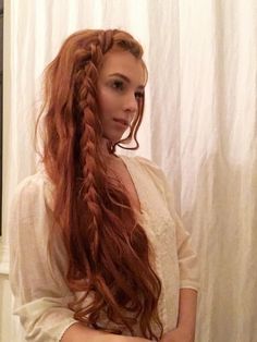 Elven Hair, Elven Hairstyles, Elf Hair, Half Updo Hairstyles, Short Hair Tutorial, Sansa Stark, Looks Party, Hair Reference, Long Red