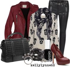 "Gothic Chic" by kellylynne68 ❤ liked on Polyvore Photography Things, Gothic Chic, Rockabilly Outfits, Biker Jackets, Rocker Style, Shirt Sweater, Closet Fashion, Low Rise Jeans, Dark Fashion