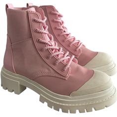 Women’s Boot Size 9 Aldo Charline Combat Boot - Lug Sole In Pink/ White. Materials Upper: Textile Sole: Rubber Features Combat Boot Round Toe Lug Sole Zipper Closure Metal Ornament Measurements Heel Height: 1.5'' Shaft Height: 5.5'' Circumference: 11'' Spring Ankle-high Lace-up Boots With Lug Sole, Spring Lace-up Combat Boots With Medium Width, Spring Lace-up Combat Boots Medium Width, Spring Lace-up Boots With Rubber Heel Cap, Spring Lace-up Boots With Rubber Sole, Spring Lace-up Martin Boots With Lug Sole, Spring Combat Boots With Laces And Round Toe, Spring Ankle Lace-up Boots With Rubber Sole, Flat Heel Boots With Laces For Spring