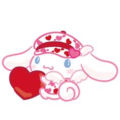 a cartoon character holding a heart