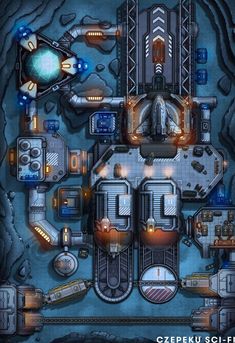 an image of a sci - fi space station map