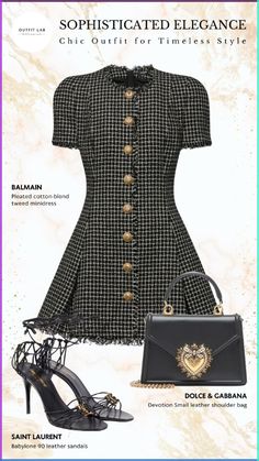 Embrace timeless sophistication with a Balmain minidress, perfectly tailored to highlight elegant l A Line Outfits, Luxury Casual Outfit, Quite Luxury Outfit, Dolce And Gabbana Outfit, First Lady Outfits, Chic Classy Outfits, Luxury Outfits Classy, Balmain Aesthetic, Elegant Dresses Classy Chic