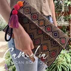 Mexican Embroidered Clutch Wristlet TELAR – Camelia Mexican Boutique Rectangular Woven Clutch For Festival, Multicolor Woven Bohemian Clutch, Bohemian Woven Rectangular Clutch, Bohemian Brown Woven Clutch, Traditional Woven Rectangular Clutch, Mexican Boutique, Fall O, Embroidered Clutch, Ancient Mayan