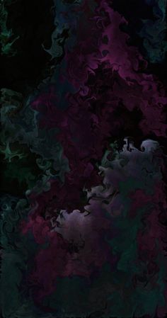 an abstract painting with black and purple colors