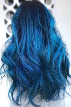 Black Blue Ombre Hair, Dark Balayage, Blue Black Hair Color, Blue Black Hair, Dark Blue Hair, 2019 Style, Balayage Color, Basic Blouses