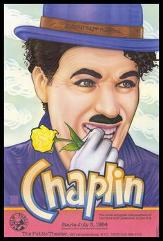 a drawing of a man with a flower in his mouth and the words chapin on it