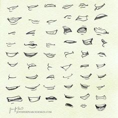 a drawing of different types of mouth shapes